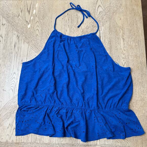 ModCloth Sought After in Sapphire Halter Top 4X NWT - Picture 2 of 11